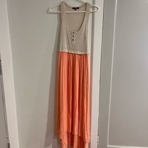 Cream and peach flowy dress